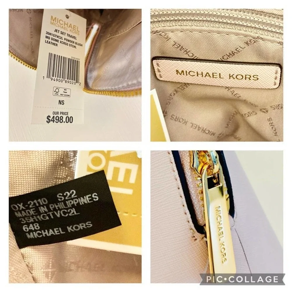 Michael Kors Medium Dome Satchel Crossbody Powder blush - Picture 8 of 11